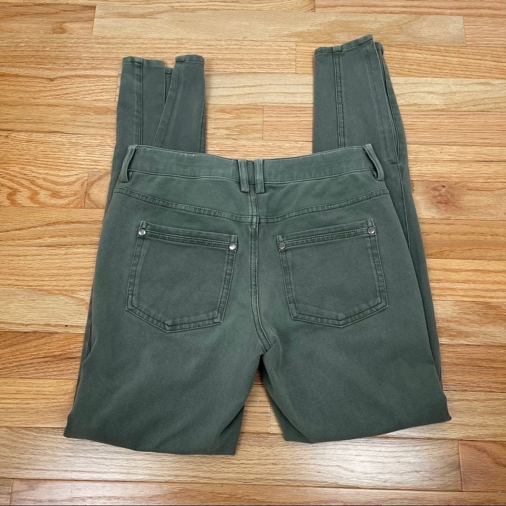 Anthro Marrakech olive green stretch skinny jeans - Picture 3 of 11
